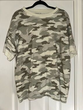 Aerie Oversized Camo Short Sleeve Crewneck Shirt